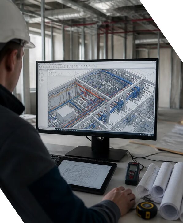 Создание BIM модели инженерных сетей для объектов в Шахтах